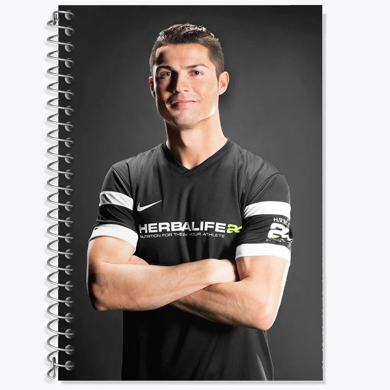 دفتر زبان 50 برگ خندالو مدل دو خط طرح کریستیانو رونالدو کد 13914