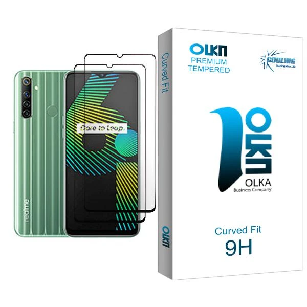 محافظ صفحه نمایش کولینگ مدل Olka Glass MIX002 مناسب برای گوشی موبایل ریلمی 6i بسته دو عددی