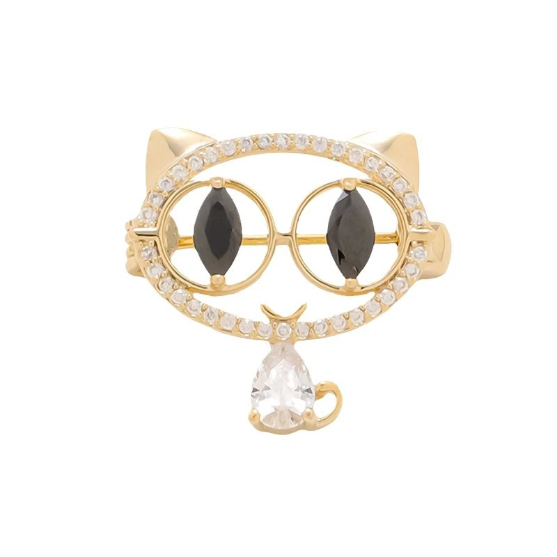 گل سینه زنانه مدل گربه