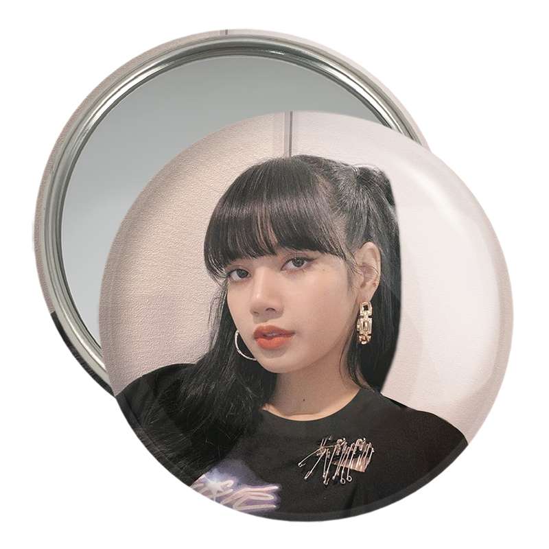 آینه جیبی خندالو مدل لیسا بلک پینک Black Pink  کد 14341