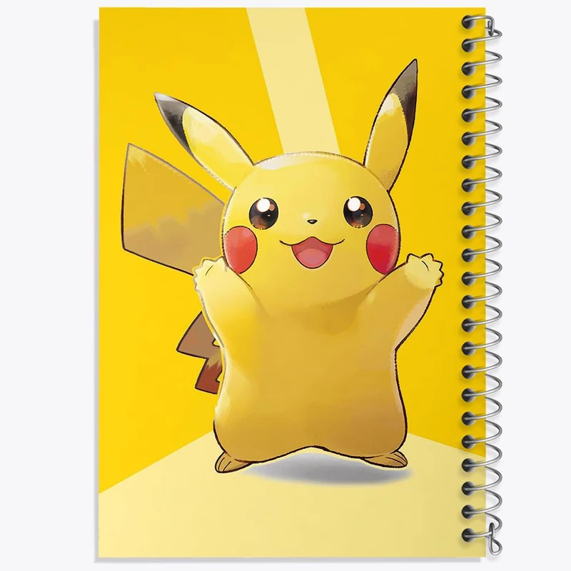 دفتر مشق 100 برگ خندالو طرح پیکاچو انیمه پوکمون کد 17408