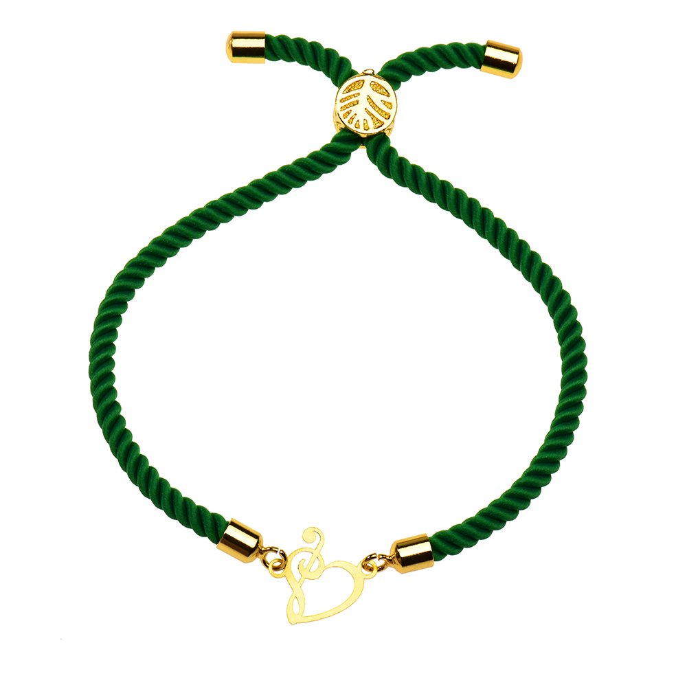 دستبند طلا 18 عیار دخترانه کرابو طرح قلب مدل Krd1048