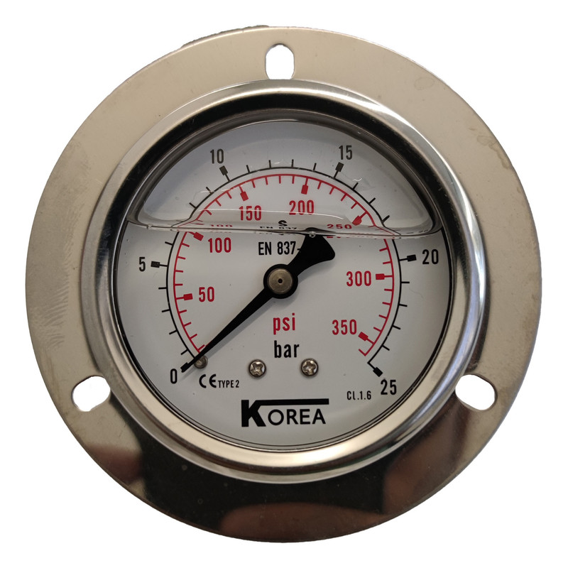 گیج فشار کره مدل 6cm-back-25bar