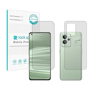 Rockspace HyGEL model clear screen protector suitable for Realme GT2 Pro mobile phone along with the phone back protector