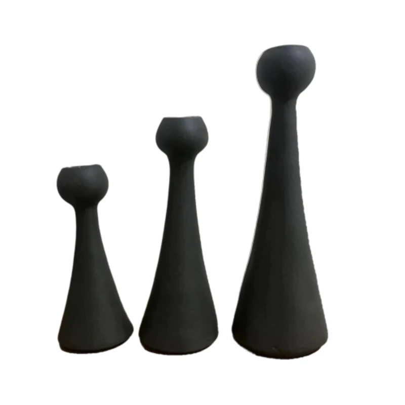 شمعدان مدل فانوس  مناسب برای شمع مدادی مجموعه 3 عددی