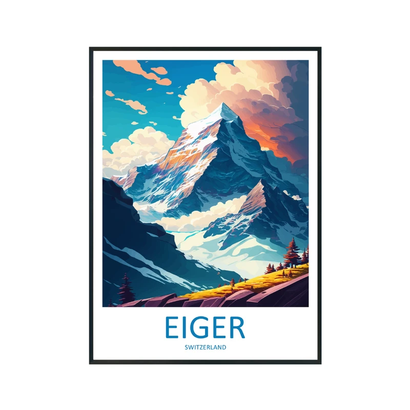 پوستر مدل کوه ایگر سوییس
