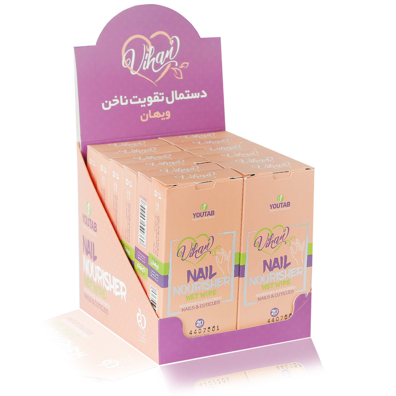 پد تقویت کننده ناخن ویهان مدل Nourisher مجموعه 12 عددی
