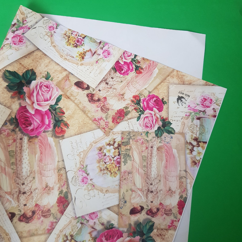 کاغذ کادو مدل گل بسته 3 عددی