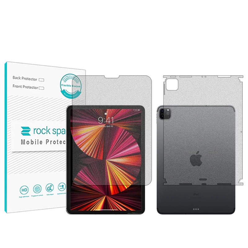 محافظ صفحه نمایش راک اسپیس مدل HyMTT مناسب برای تبلت اپل iPad Pro 11 (2021) به همراه محافظ پشت تبلت