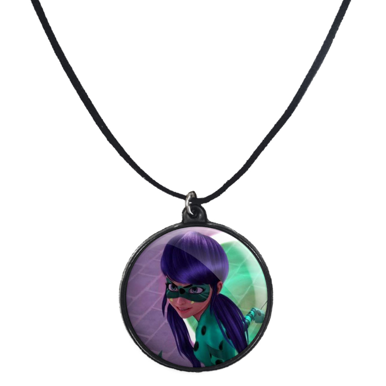 گردنبند پرمانه طرح کفشدوزکی کد pmb.2010 مدل دو طرفه