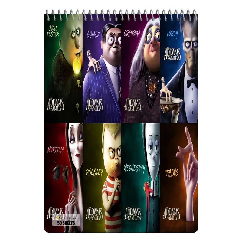 دفتر نقاشی 50 برگ سیمی کارنیکا طرح خانواده آدامز The Addams Family کد 84073