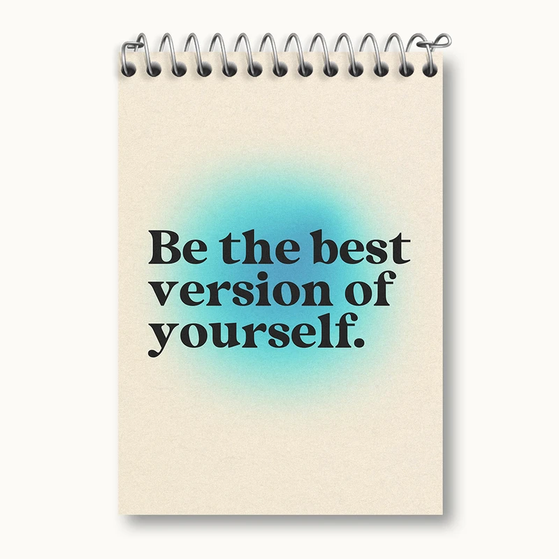 دفتر یادداشت 50 برگ خندالو طرح Be The Best Version Of Yourself کد N2341