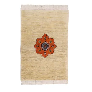 گبه دستباف یک و نیم متری طرح مدرن کد 4040611