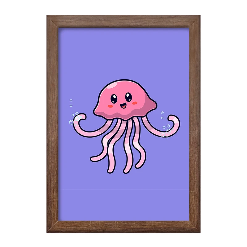 تابلو خندالو طرح حیوانات بامزه عروس دریایی کد 29698