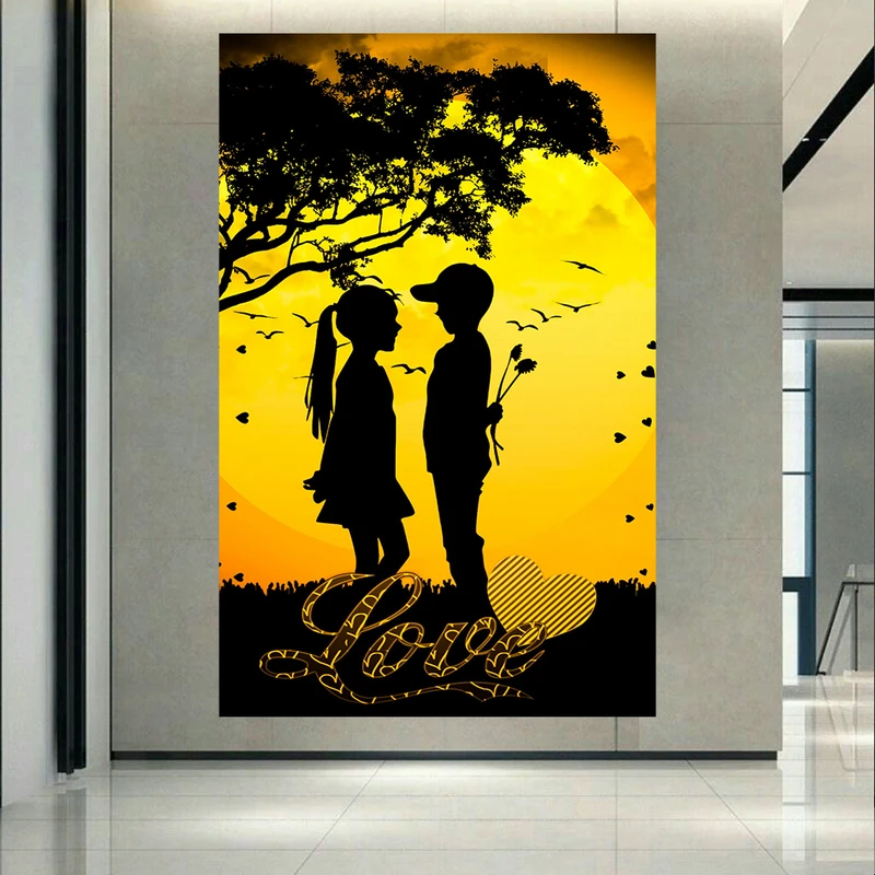 پوستر طرح cute love مدل غروب کد AR31182