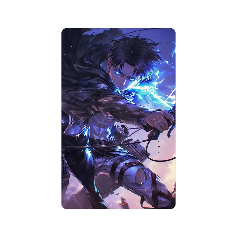 استیکر کارت مدل انیمه طرح اتک ان تایتان لیوای آکرمن attack on titan Levi Ackermann کد 5420