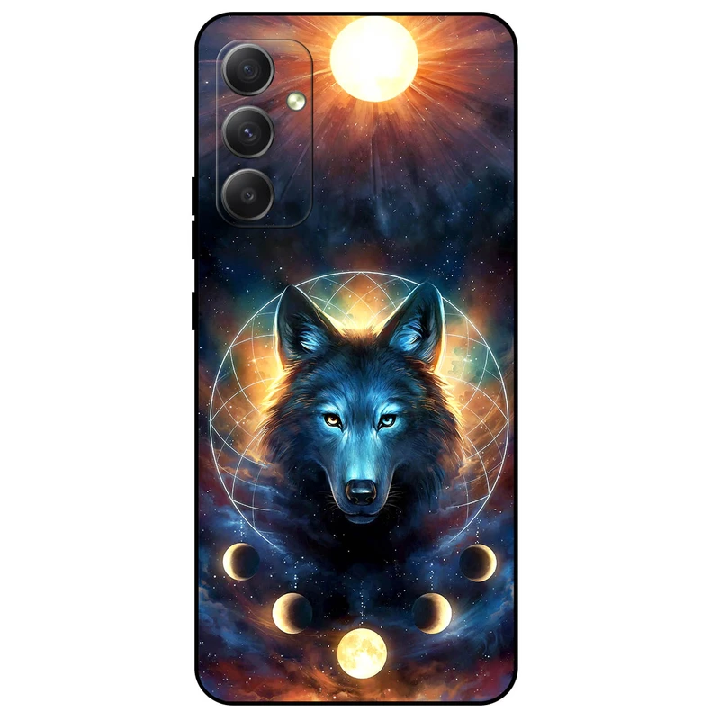 کاور مگافون طرح گرگ و ماه مدل 8006 مناسب برای گوشی موبایل سامسونگ Galaxy M13  