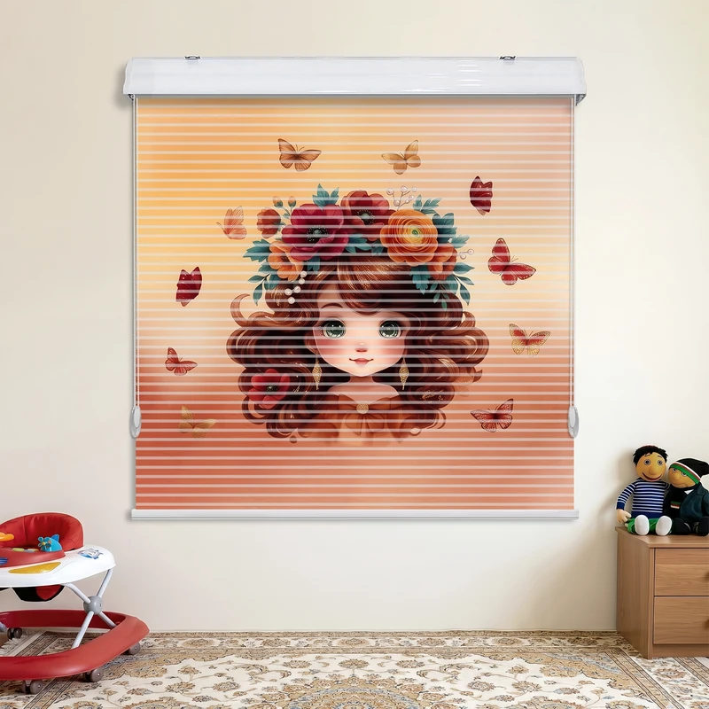 پرده زبرا زبران  مدل شب و روز سایز 150 × 140 سانتی‌متر