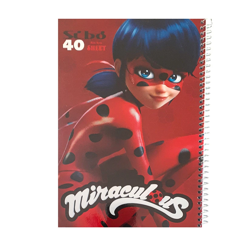 دفتر مشق 40 برگ سیبو طرح لیدی باگ نشسته کد S-221