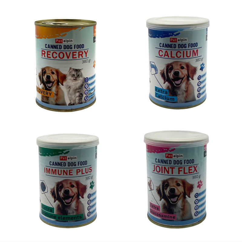 کنسرو غذای سگ پتالپین مدل درمانی و ایمنی وزن 1520 گرم مجموعه 4 عددی