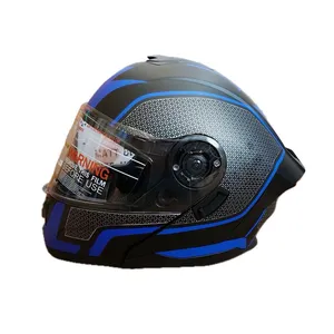 کلاه کاسکت مدل فک متحرک کد 918 BLUE