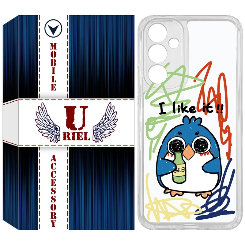 کاور یوریل مدل Clear کد 23 طرح جوجه نقاش مناسب برای گوشی موبایل سامسونگ Galaxy A54