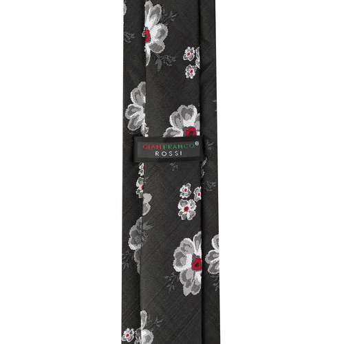 ست کراوات و دستمال جیب و گل کت مردانه جیان فرانکو روسی مدل GF-F965-BK