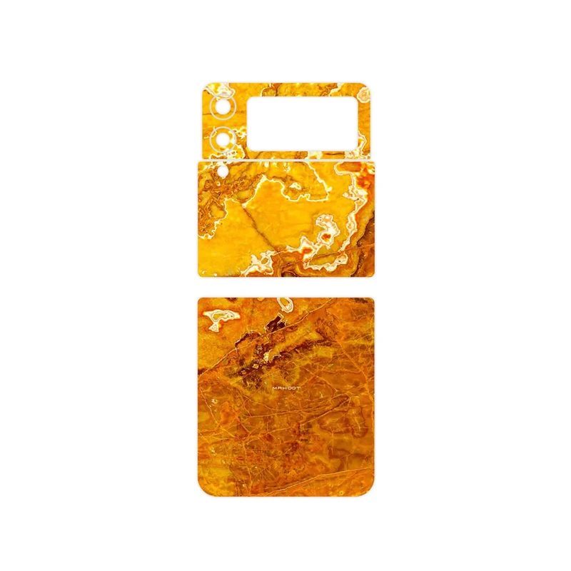 برچسب پوششی ماهوت مدل Gold Marble مناسب برای گوشی موبایل سامسونگ Galaxy Z Flip3 5G