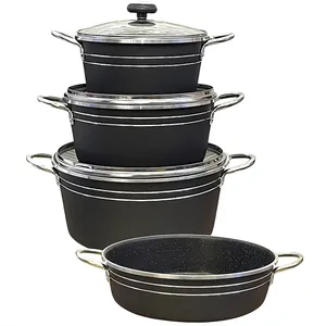 سرویس قابلمه و تابه گرانیتی 7 پارچه مدل Geranita