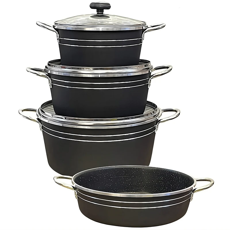 سرویس قابلمه و تابه گرانیتی 7 پارچه مدل Geranita