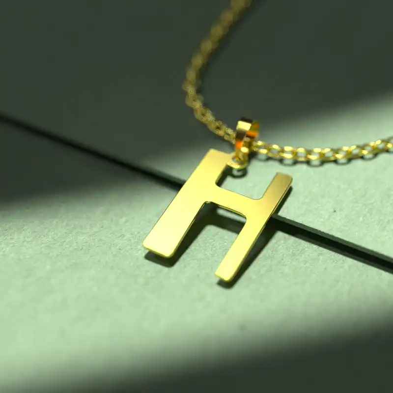 گردنبند طلا 18 عیار زنانه مدوپد مدل حرف H کد H3-1-1242