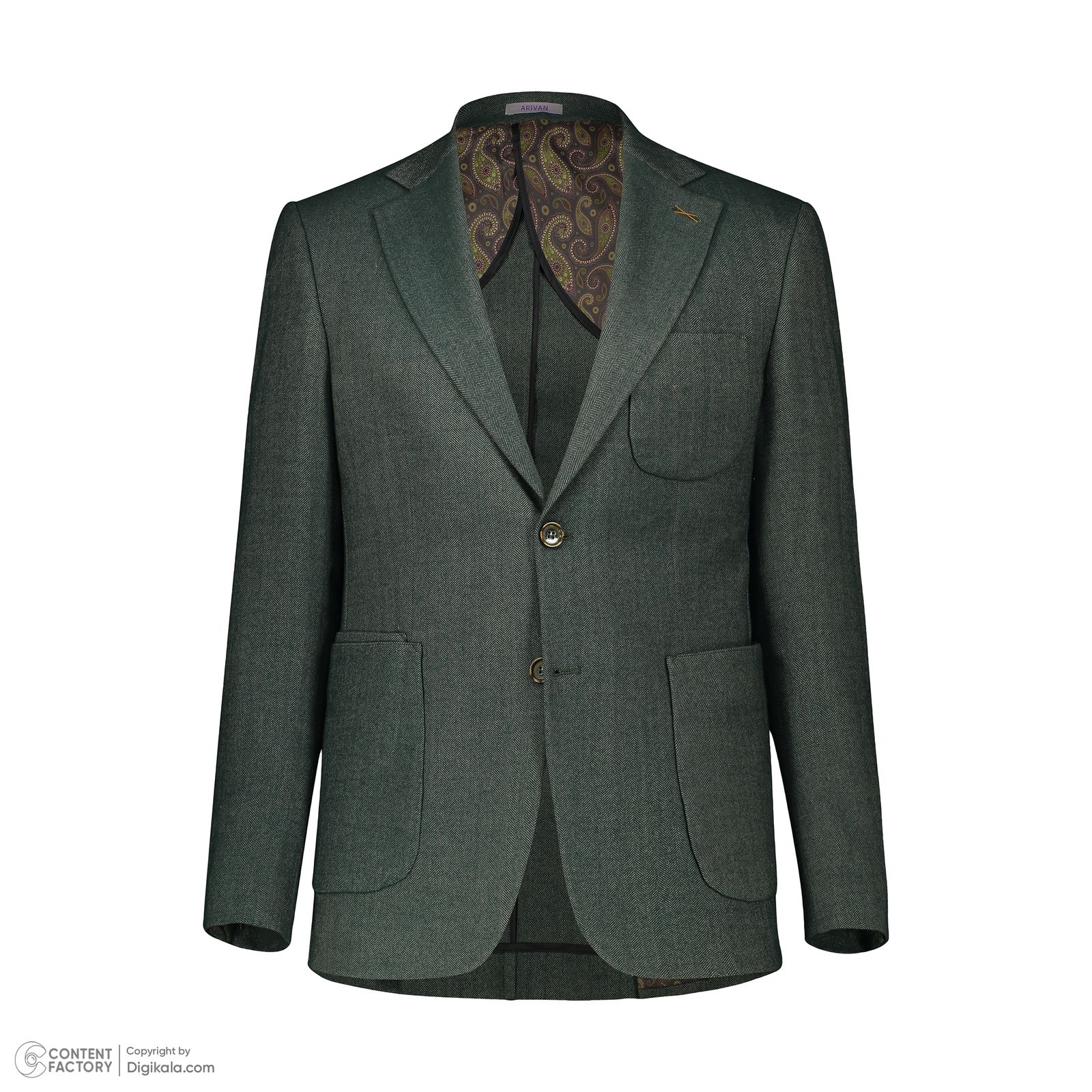 کت تک مردانه آریوان مدل جناغی کد B033 - - 2