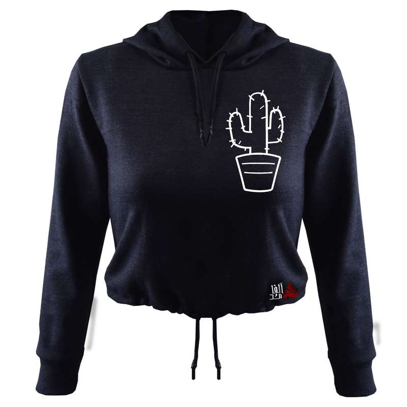 هودی زنانه مدل کاکتوس کد T19 رنگ سرمه ای