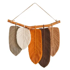 دیوارکوب بافتنی مدل برگ مکرومه طرح ترنج کد 1