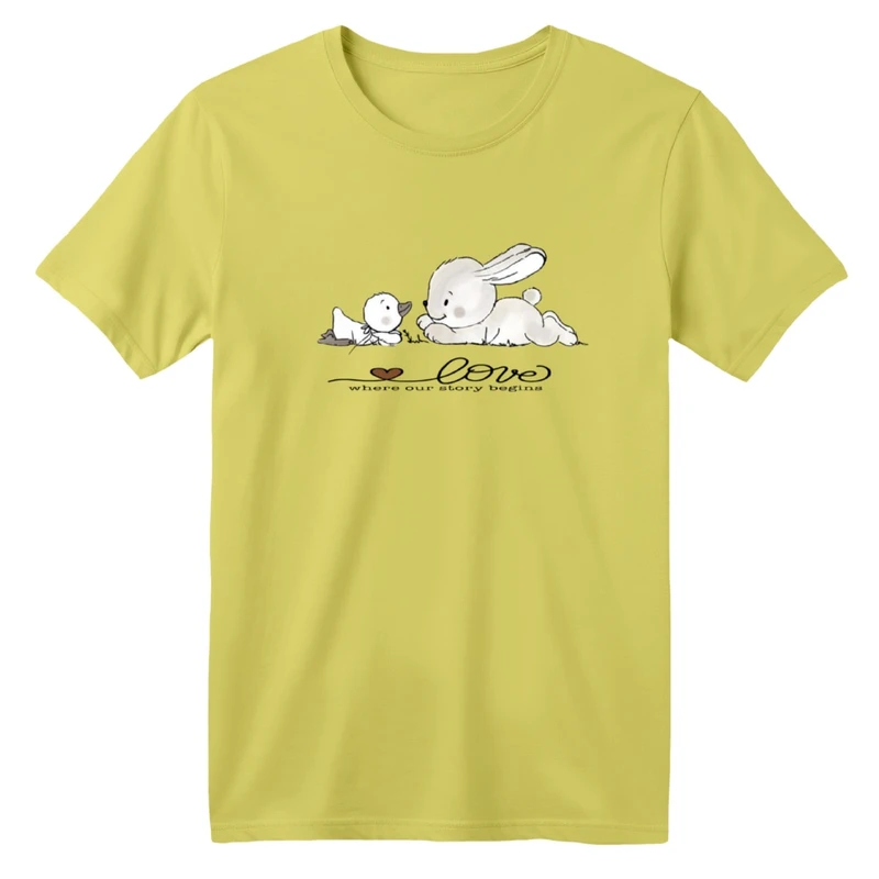 تی شرت آستین کوتاه بچگانه مدل خرگوش و اردک