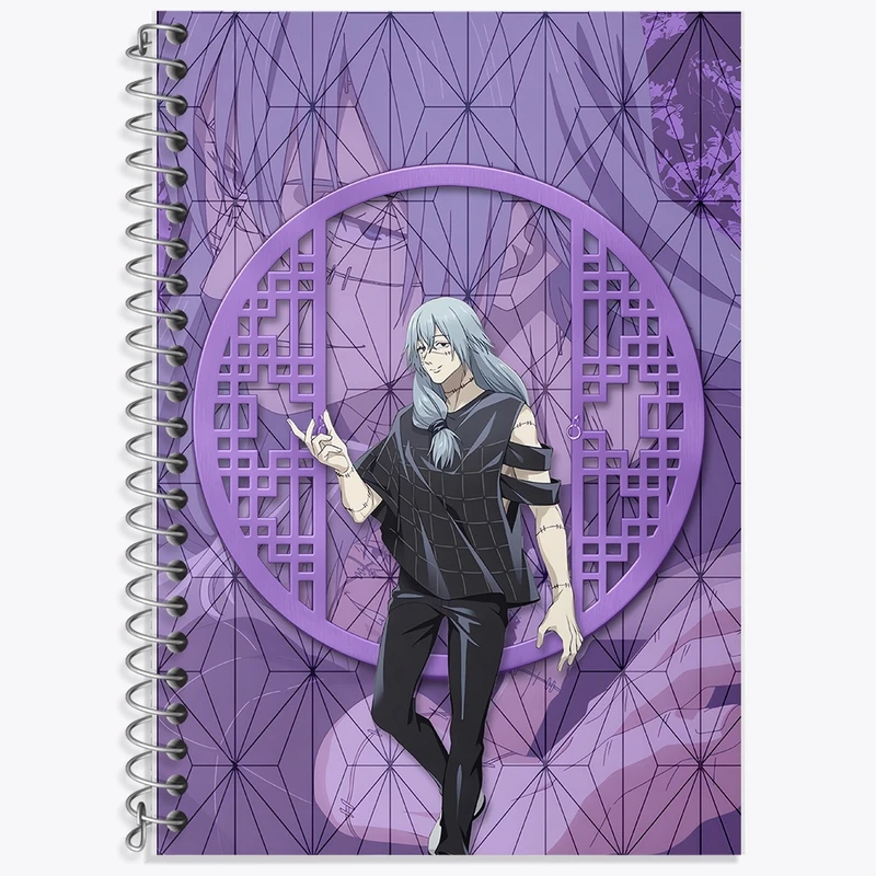 دفتر زبان 50 برگ خندالو مدل دو خط طرح انیمه جوجوتسو کایزن کد F792