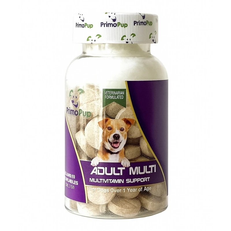 قرص مکمل مولتی ویتامین سگ پریمو پوپ مدل بالغ بسته 60 عددی