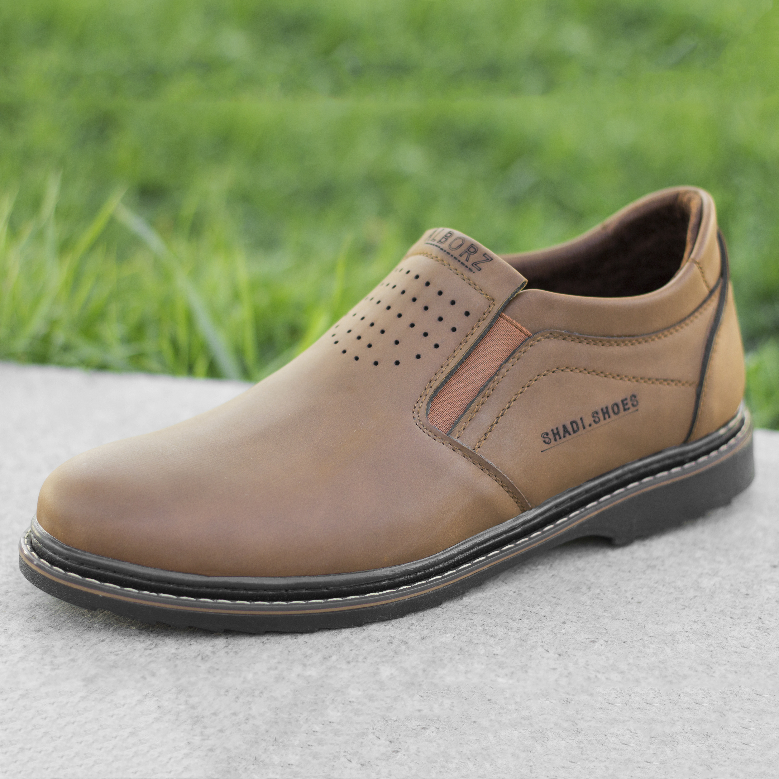 کفش مردانه مدل BARBOD کد arya رنگ عسلی