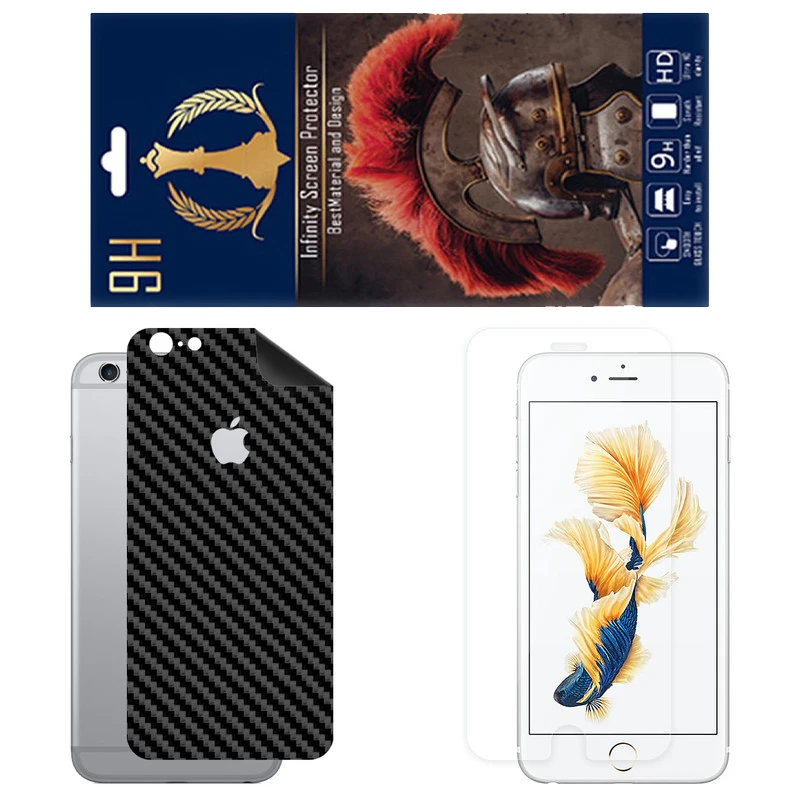 برچسب پوششی اینفینیتی مدل FC مناسب برای گوشی موبایل اپل iPhone 6S Plus به همراه محافظ صفحه نمایش