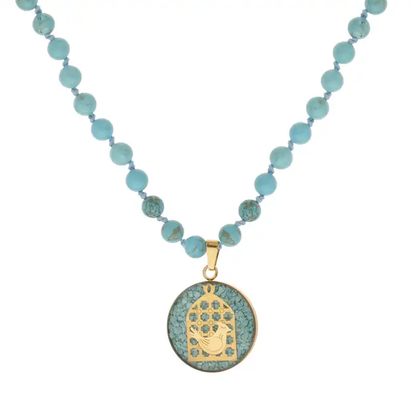 گردنبند زنانه دانژه مدل مرغ آمین کد ZGBG3700041