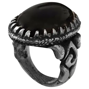 انگشتر نقره مردانه مدل عقیق عباسی کد AA2117