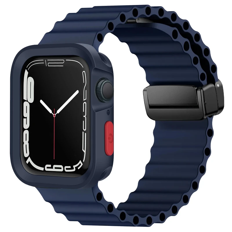 بند اسپریگ مدل Ocean MG Amizze مناسب برای اپل واچ سری 7/8/9 سایز 45mm به همراه کاور