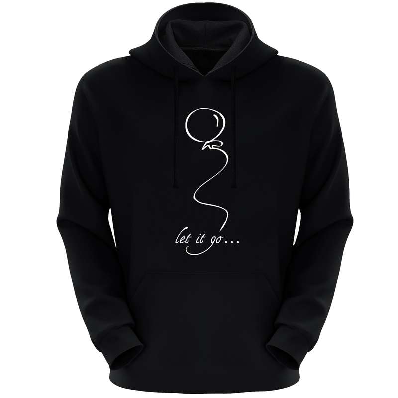 هودی زنانه مدل بادکنک F338 رنگ مشکی