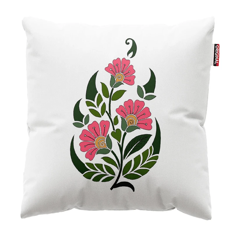 کوسن پاد آفرین طرح گل کد 1624 سایز 30*30 سانتی متر