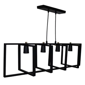 لوستر آویز چهار شعله مدل Cube Tunnel کد 403