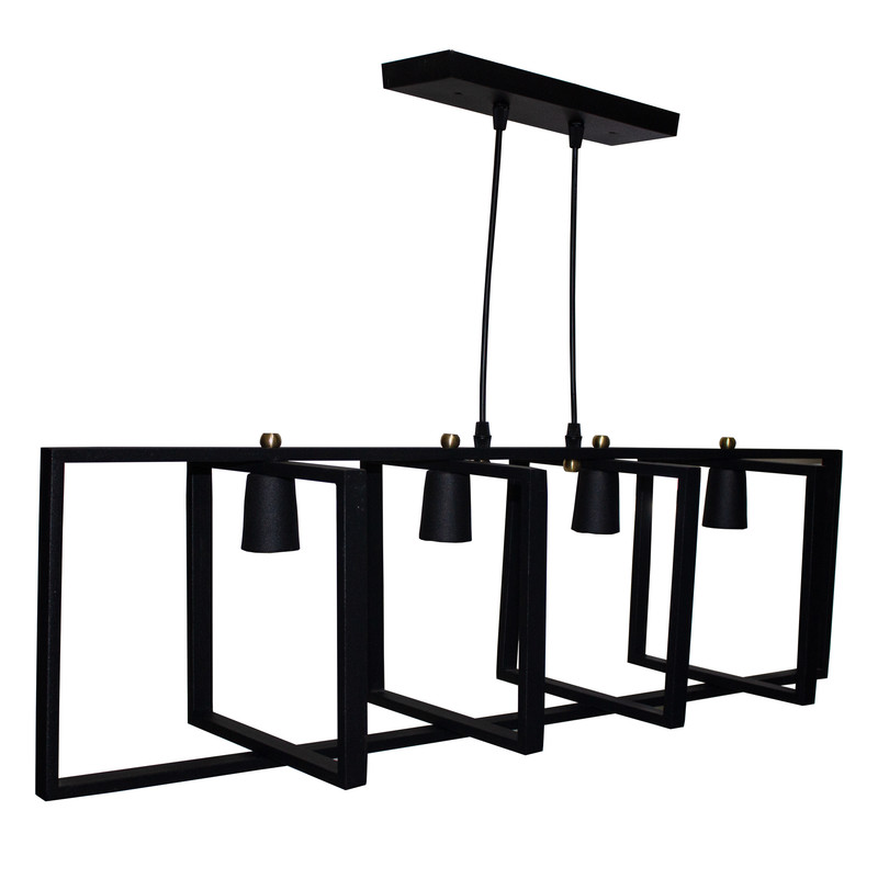 لوستر آویز چهار شعله مدل Cube Tunnel کد 403