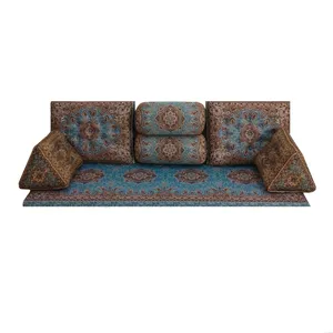 ست ۷ تکه پشتی ترمه مدل شاه نشین کد ۰۰۲