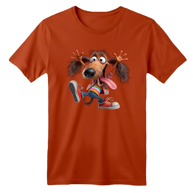 تی شرت آستین کوتاه بچگانه مدل سگ شاد