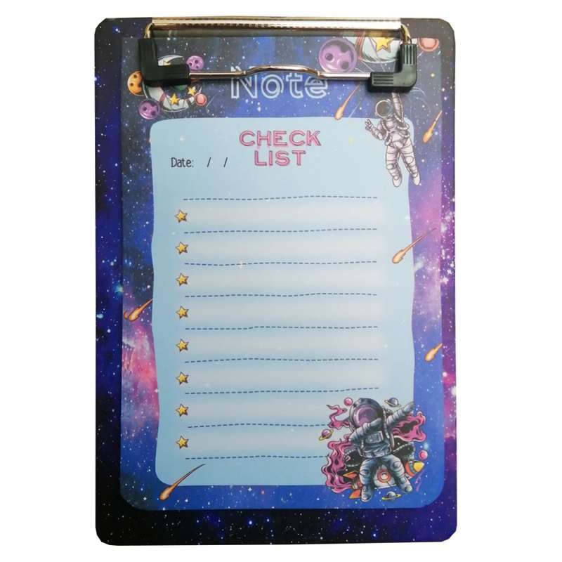 تخته شاسی طرح فضانورد سایز A6 کد 58 به همراه کاغذ یادداشت
