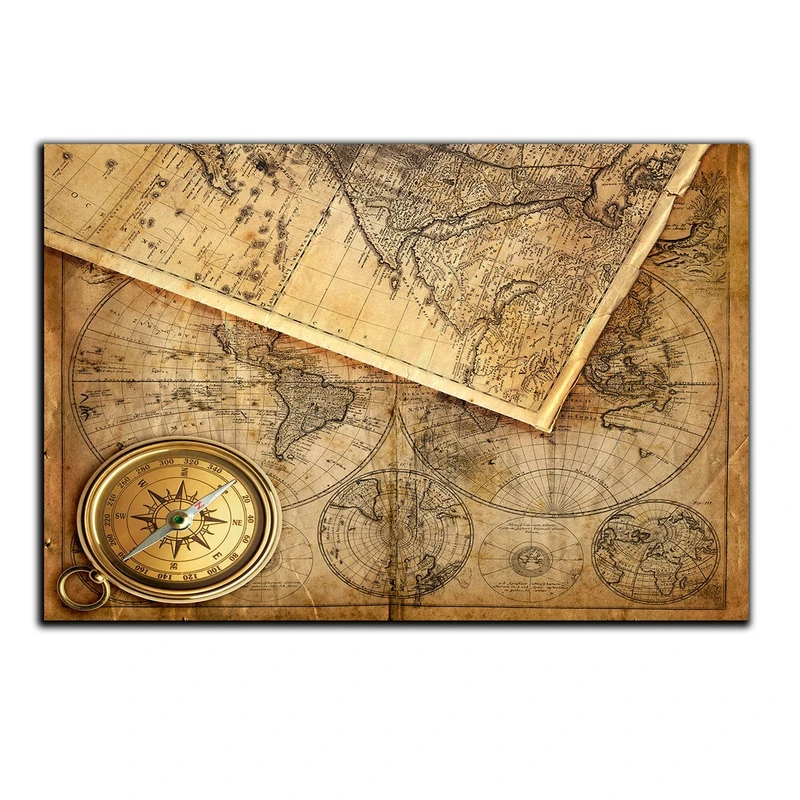 تابلو شاسی بکلیت طرح نقشه قدیمی جهان مدل SH-s1171